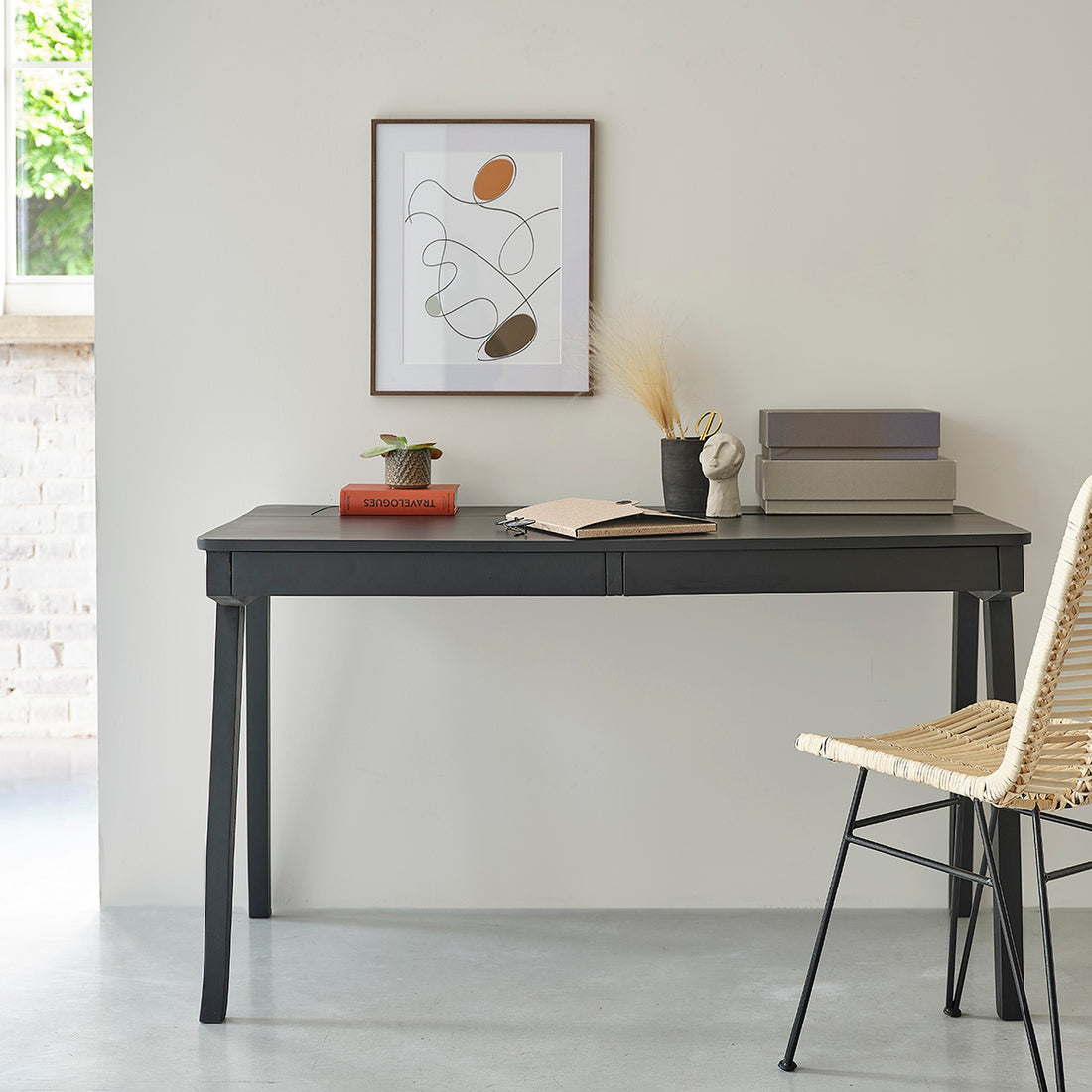 GLASGOW - Scrivania in legno di mango massello 130 cm