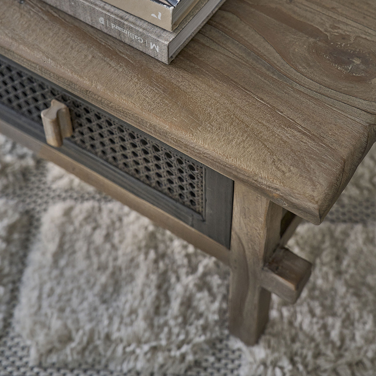 JUNKO - Tavolino in legno massello riciclato 110 cm