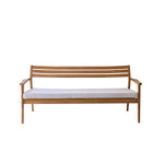 Divano da giardino in teak massello 175 cm