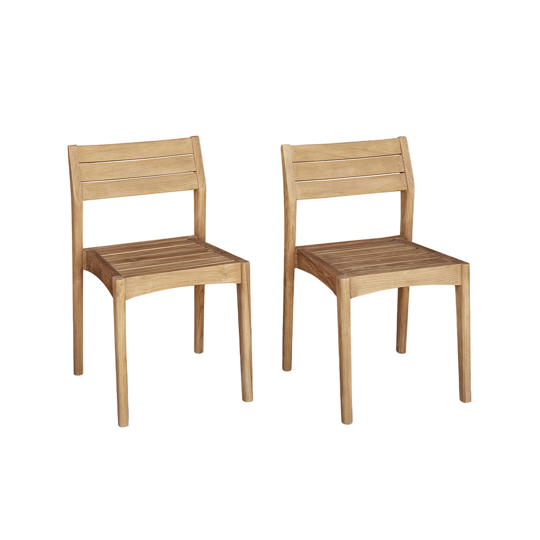 HORTENSE - Sedia da giardino in teak riciclato (set di 2)