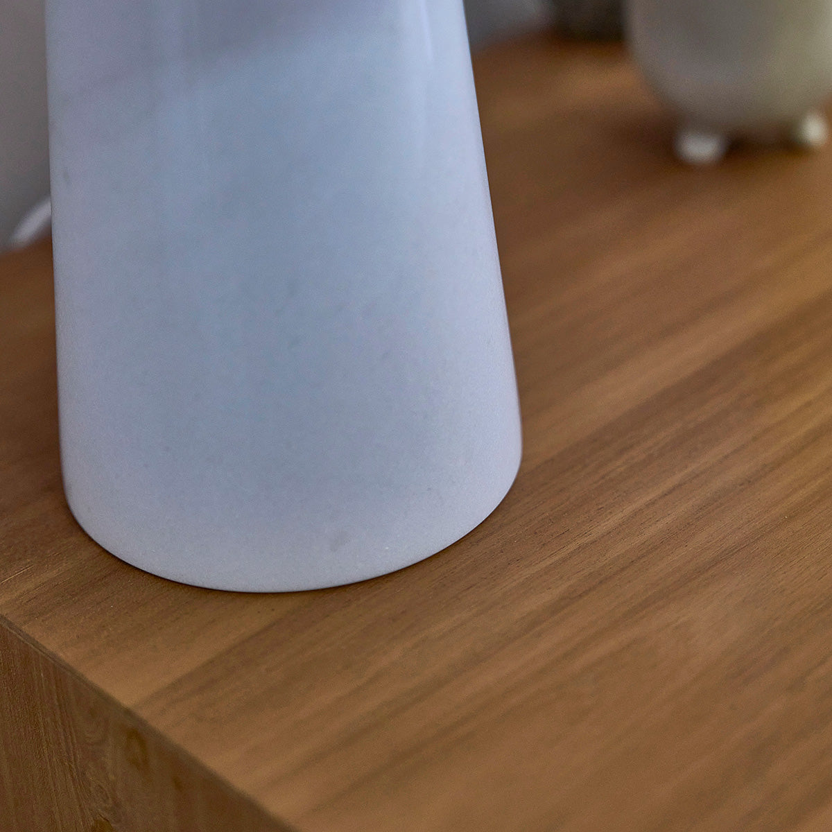 SERENE - Panchina in teak massello e tessuto bouclé 120 cm