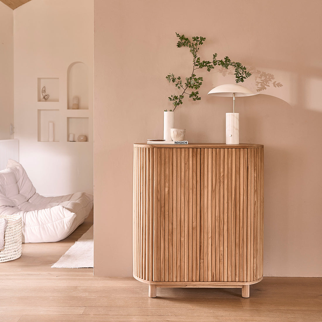COLINE - Credenza in teak massello 90 cm