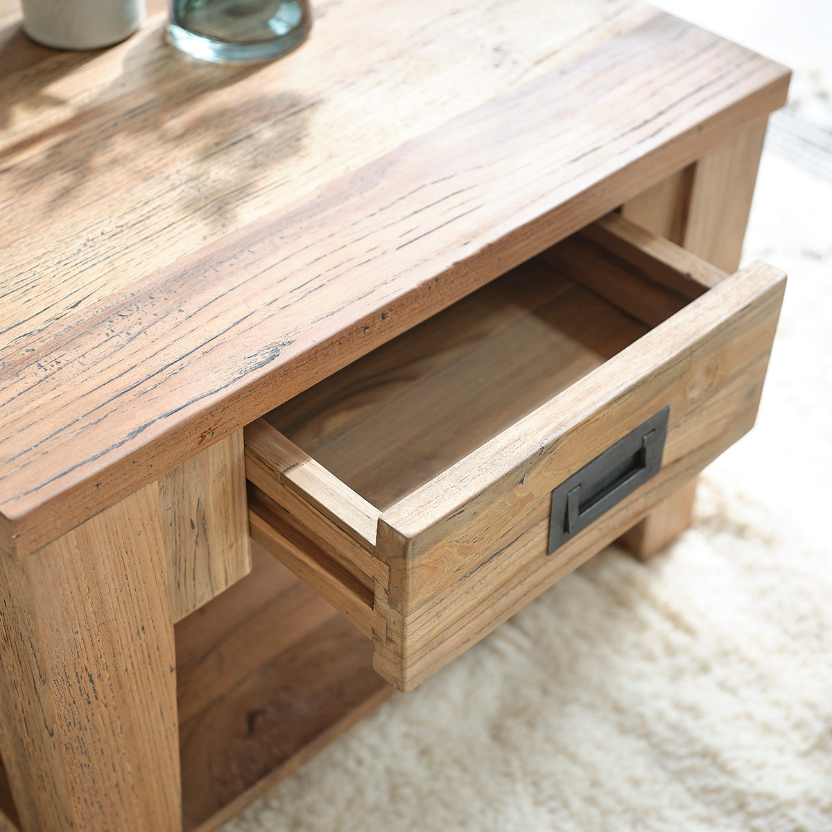 CARGO - Tavolino in teak massello riciclato 60 cm