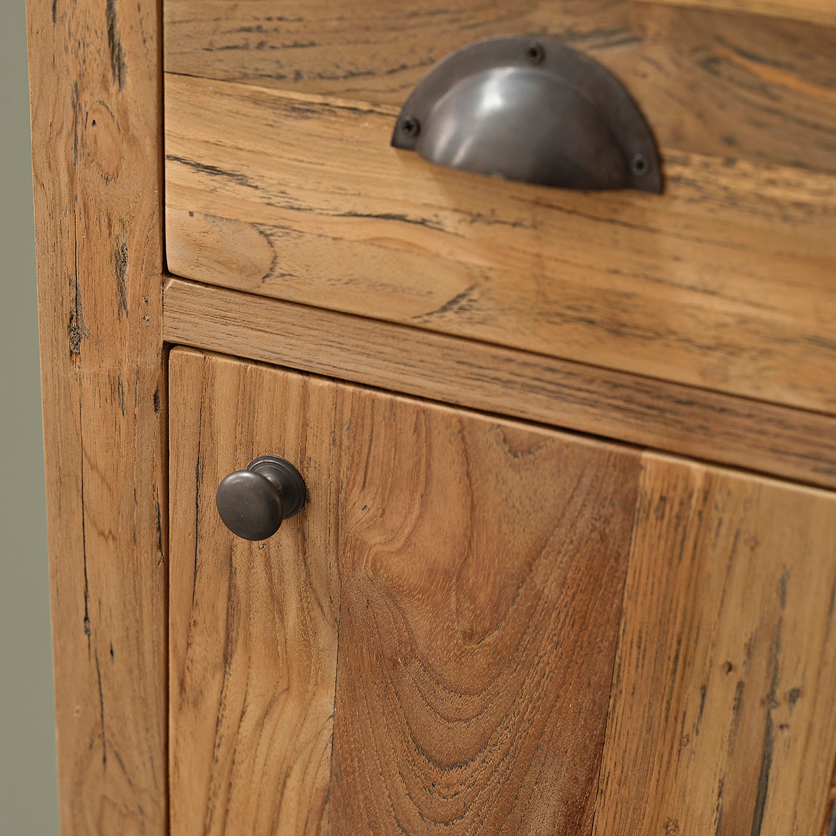 AUSTIN - Colonna in teak massello riciclato 170 cm