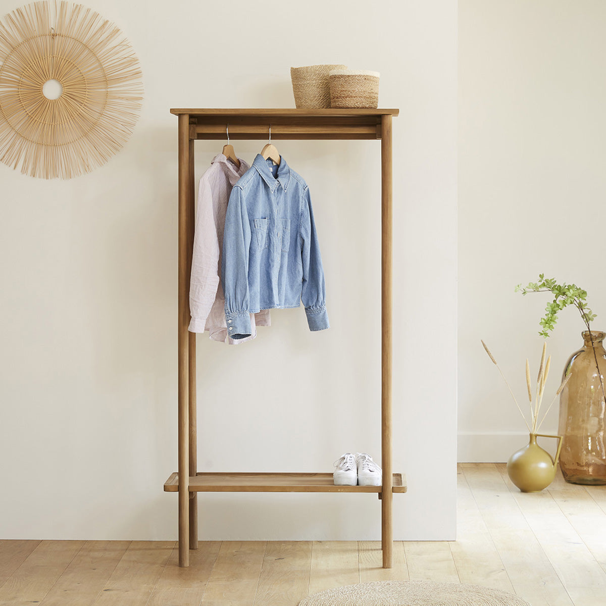BOSTON - Appendiabiti da 85 cm in teak massello