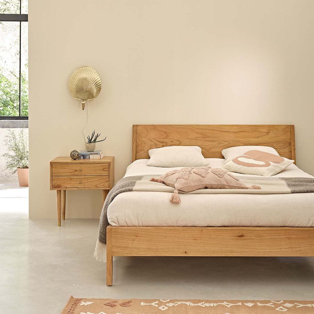 PIA - Letto in mindi massello 160 cm