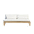 Divano da giardino in teak massello bianco 3 posti