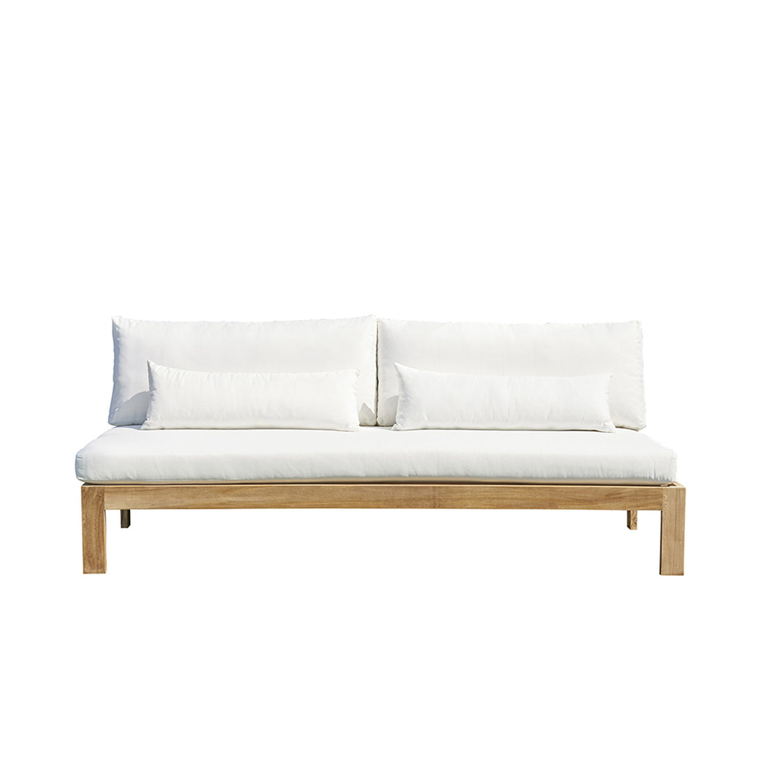 PALMA - Divano da giardino in teak massello bianco 3 posti