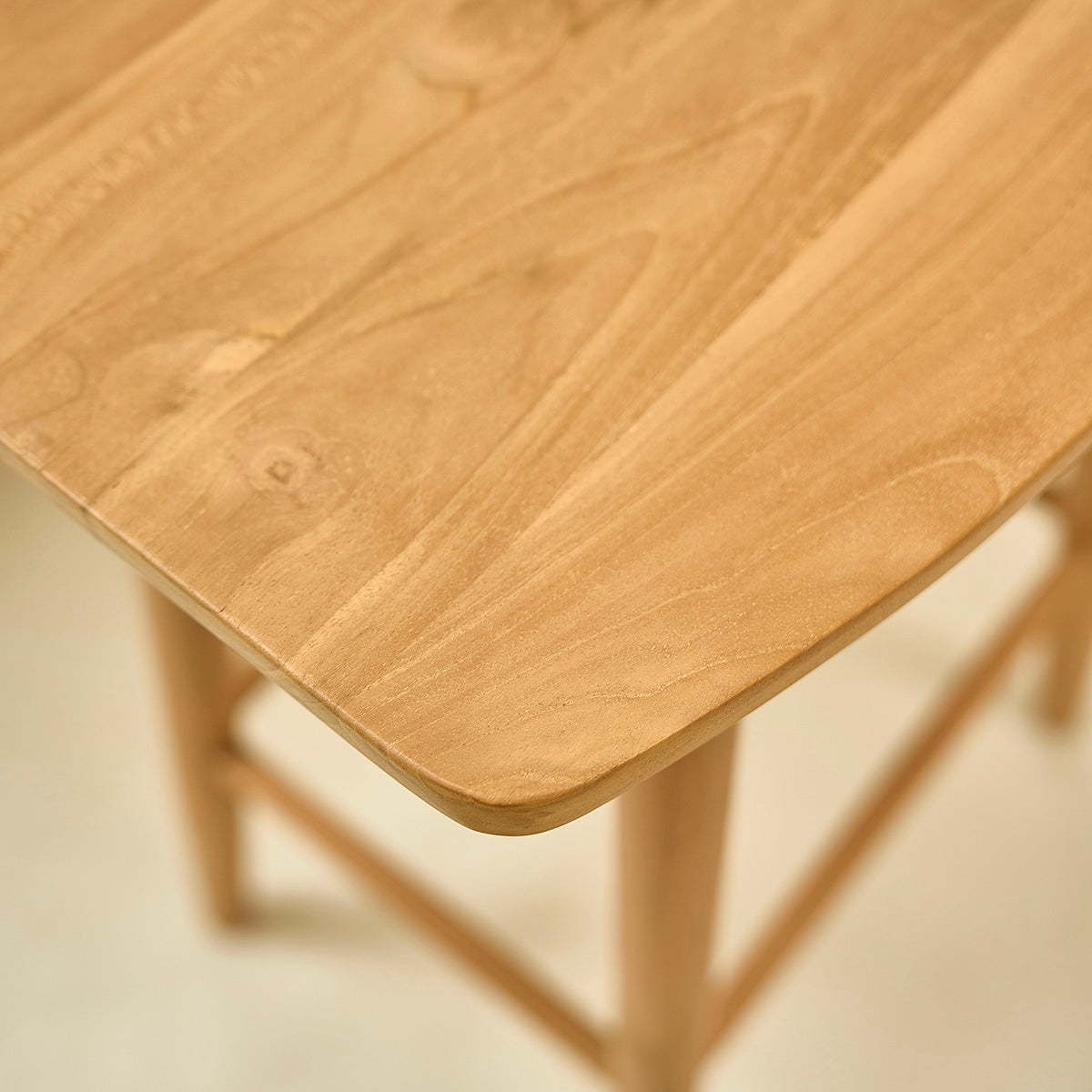 AMBRE - Sgabello da bar in teak massello 75 cm