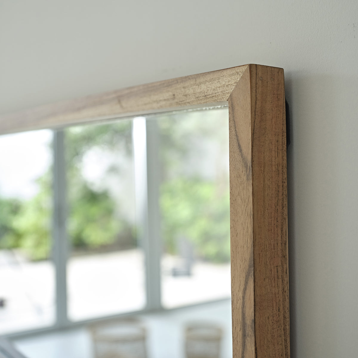 EDEN ROCK - Specchio in acacia massello rettangolare 130x45 cm