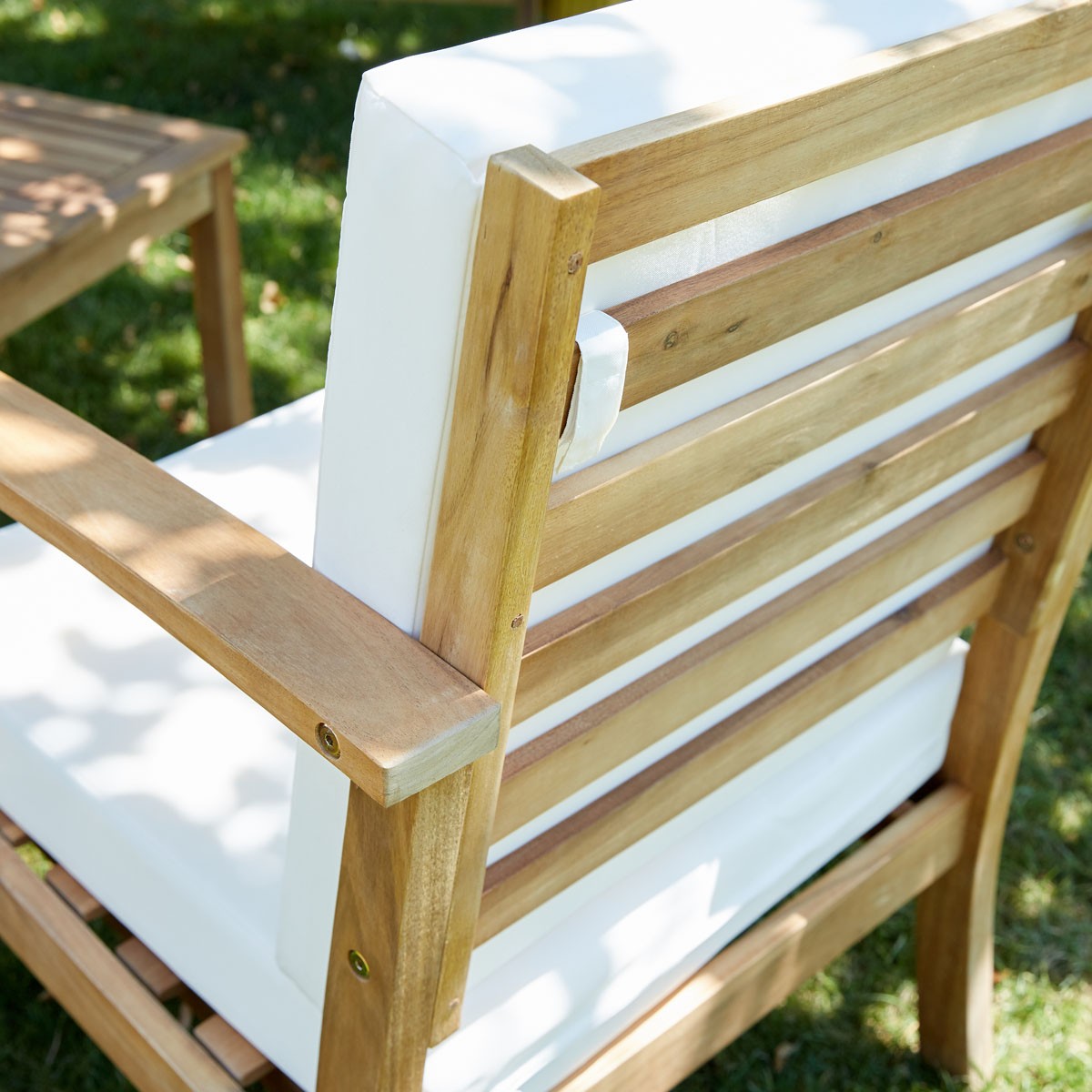 HANOÏ - Set di mobili da giardino in legno di acacia massello 4 pers.