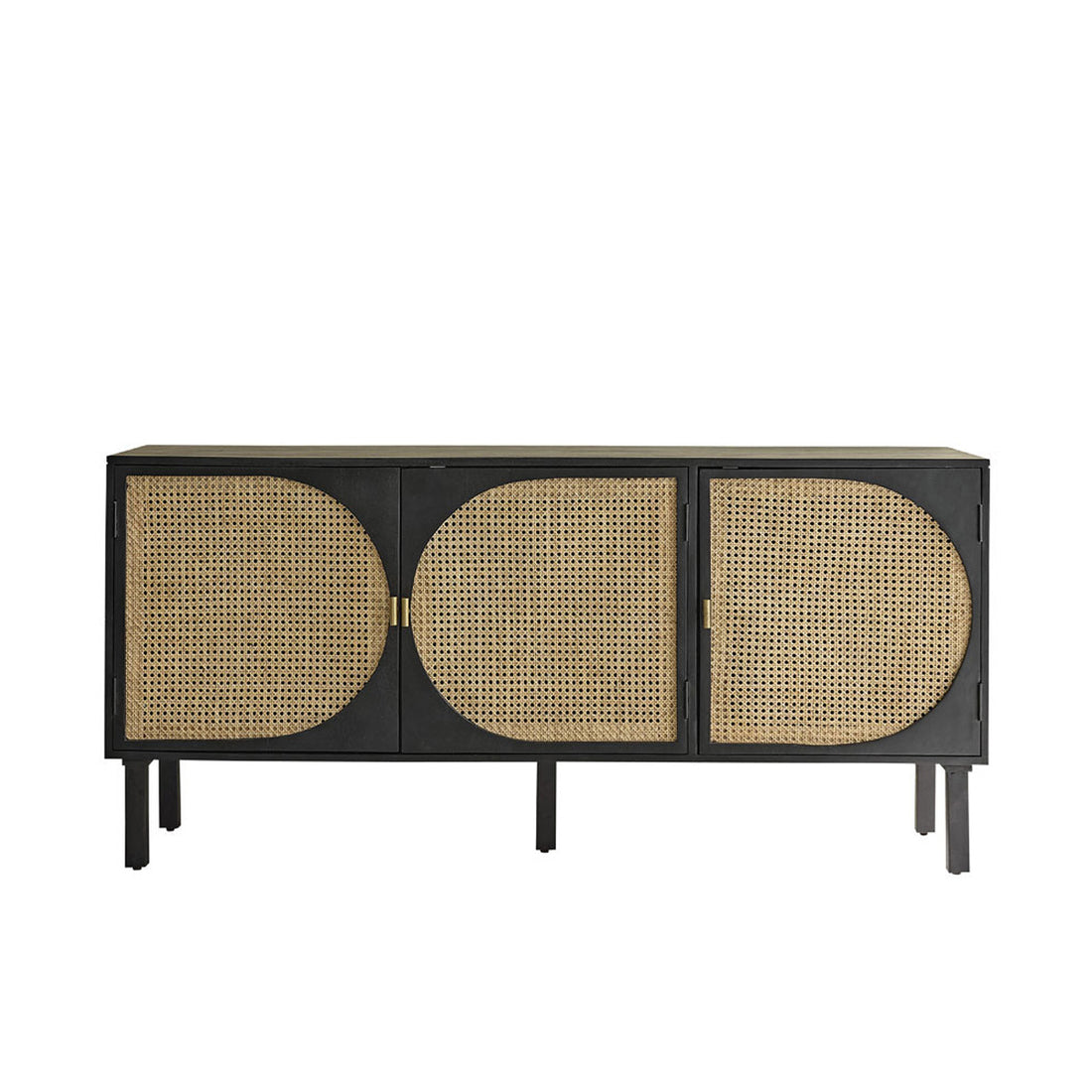 ZULMA - Credenza in mango massello e midollino 160 cm