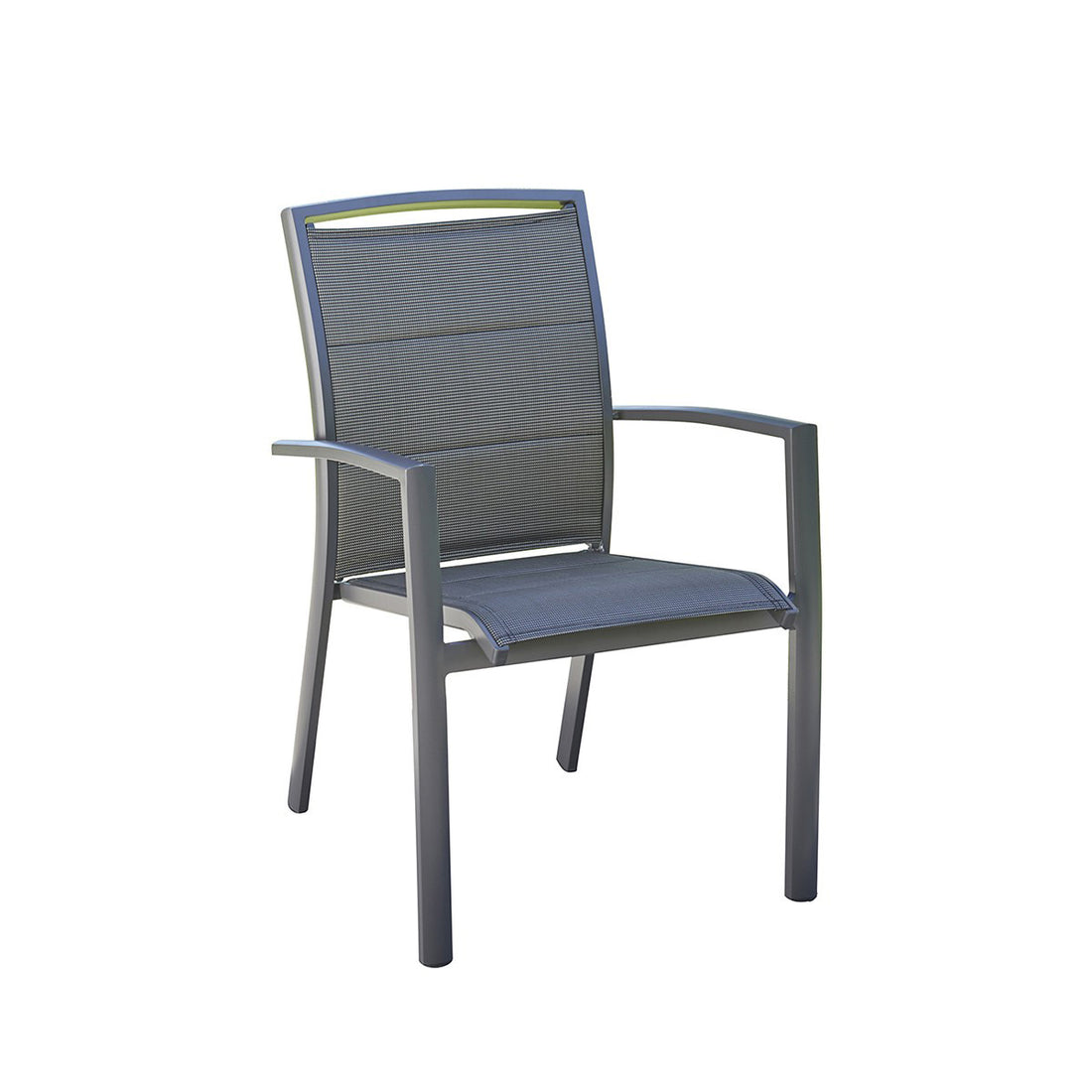 MODULO - Poltrona da giardino in alluminio e textilene grigio