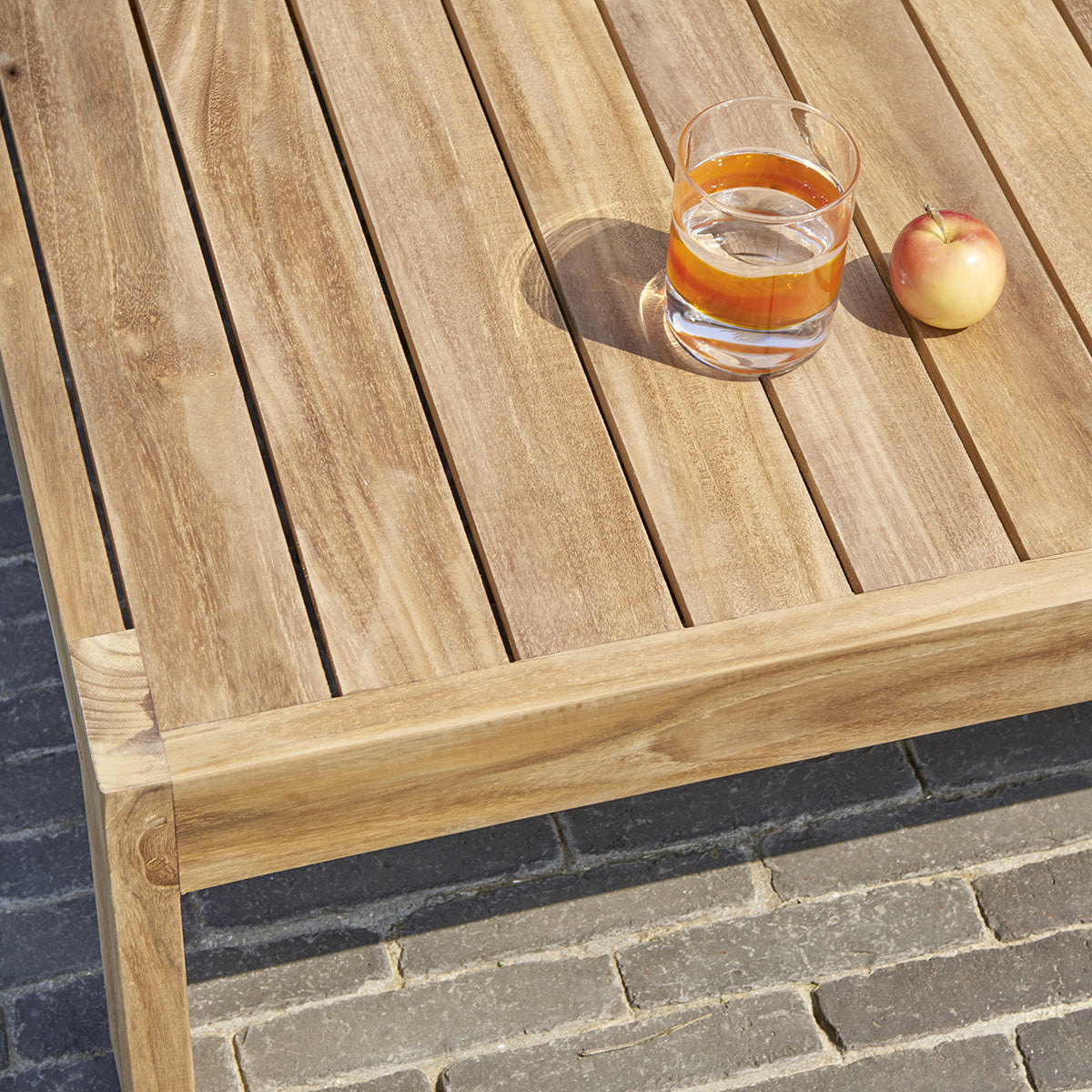 PALMA - Set da giardino basso in teak massiccio bianco