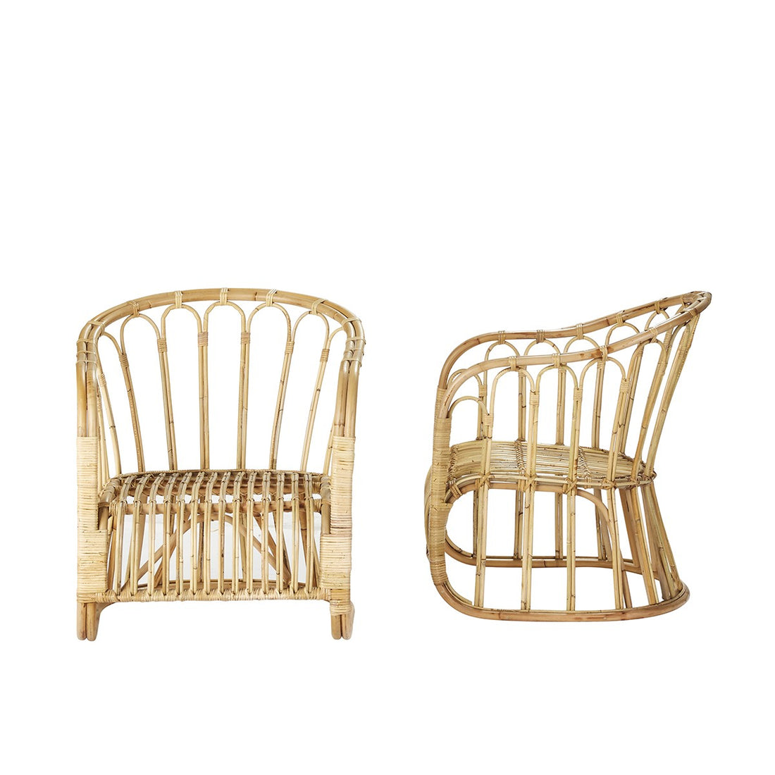 PAOLA - Set di 2 poltrone comfort in rattan