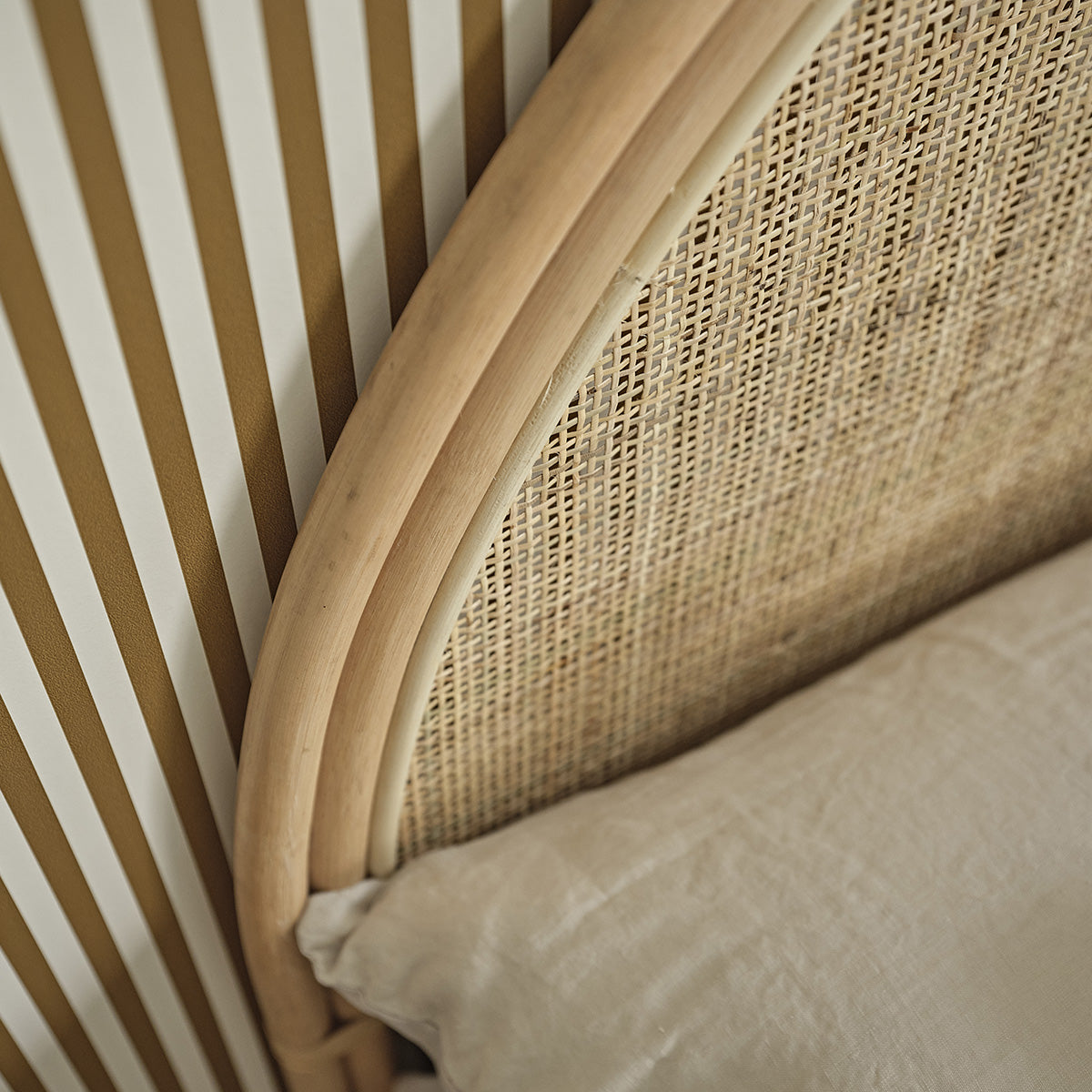 JANE - Testiera in rattan e cannage 140 cm