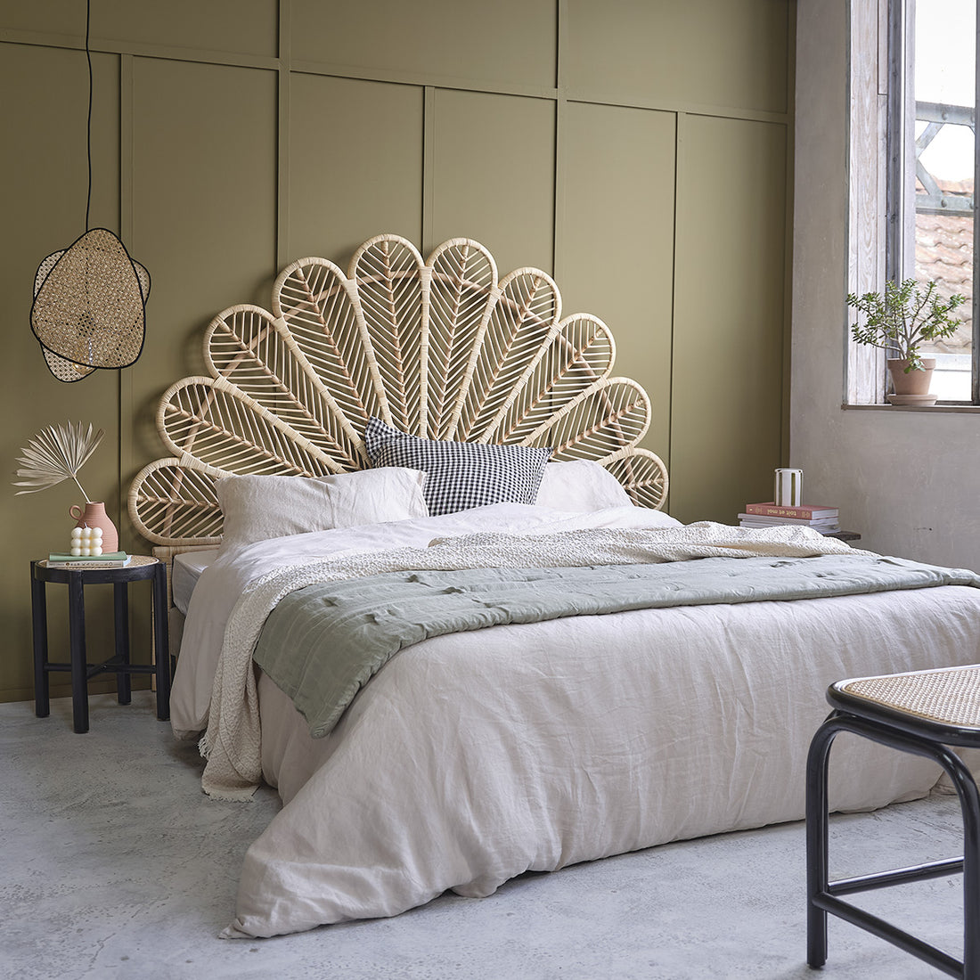 COLETTE - Testiera in rattan 180 cm