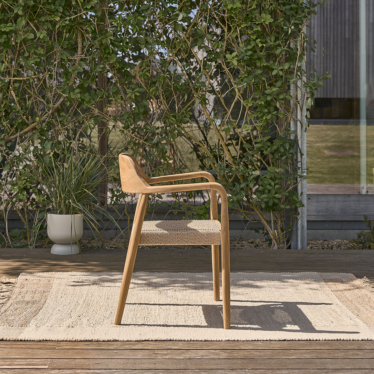 ALIZÉ - Poltrona da giardino in teak massello e corda (set di 2)