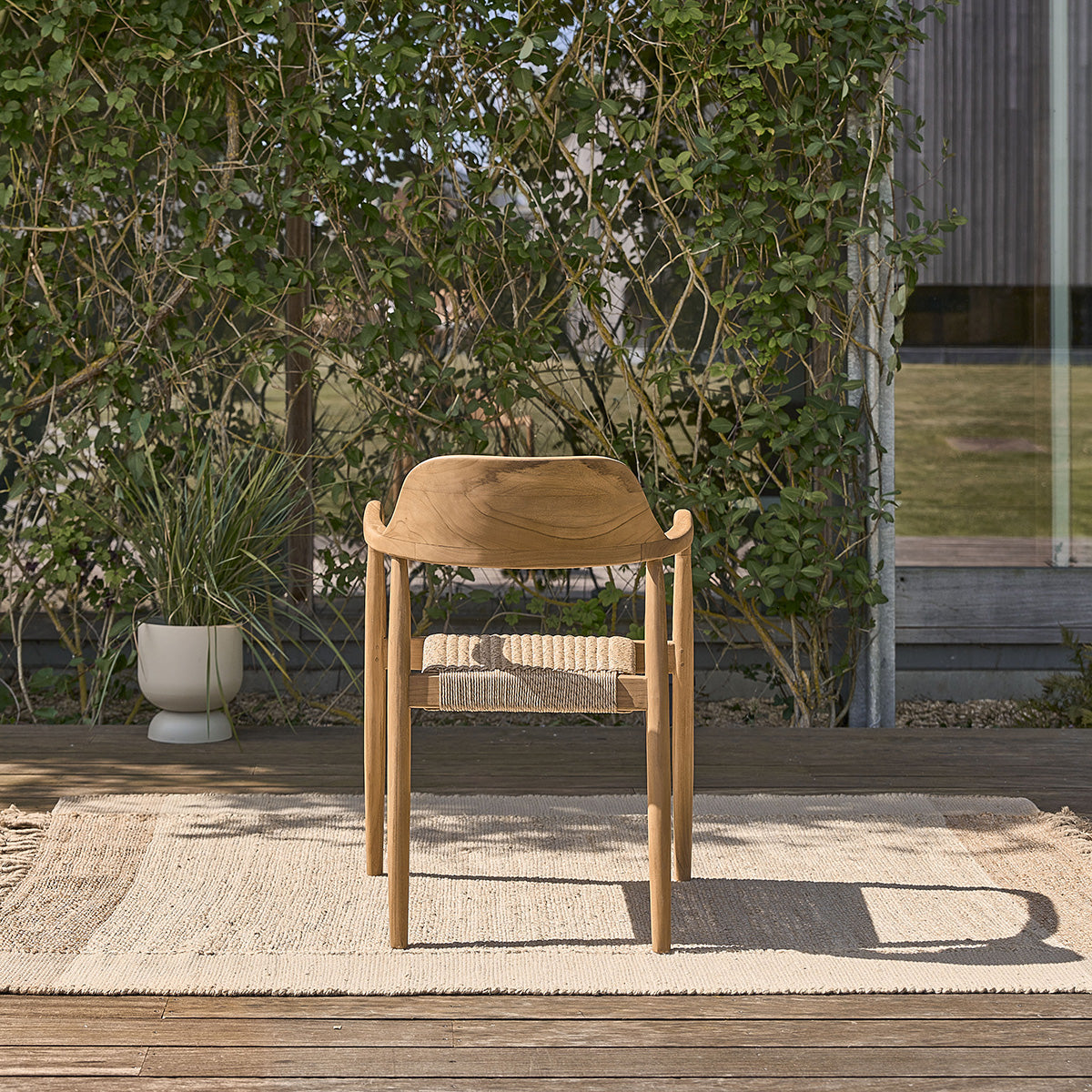 ALIZÉ - Poltrona da giardino in teak massello e corda (set di 2)