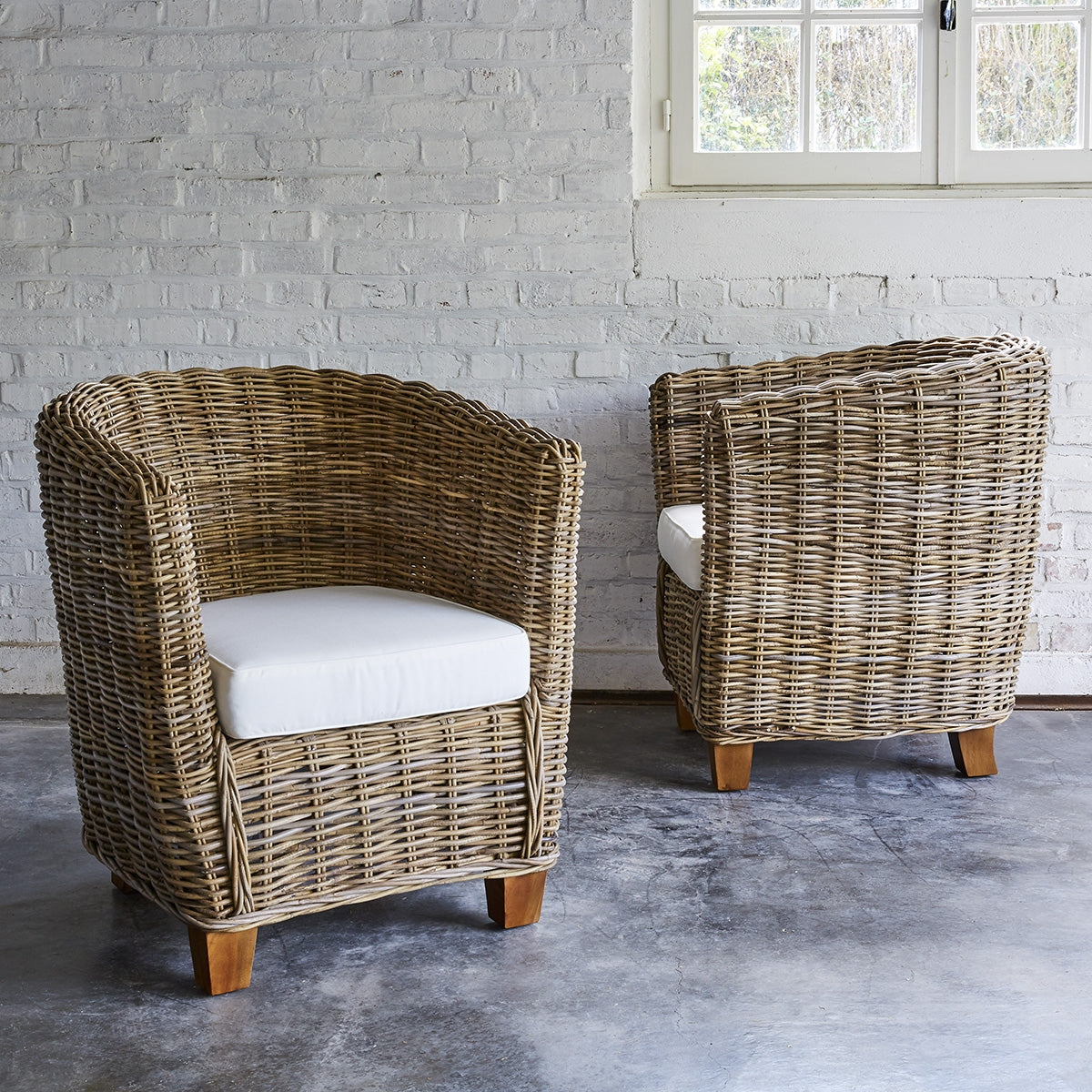 MUSA - Poltrona da giardino in kubu naturale (set di 2)