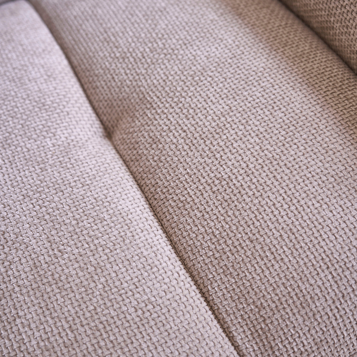 ALPHONSE - Divano dritto a 4 posti in velluto intrecciato beige