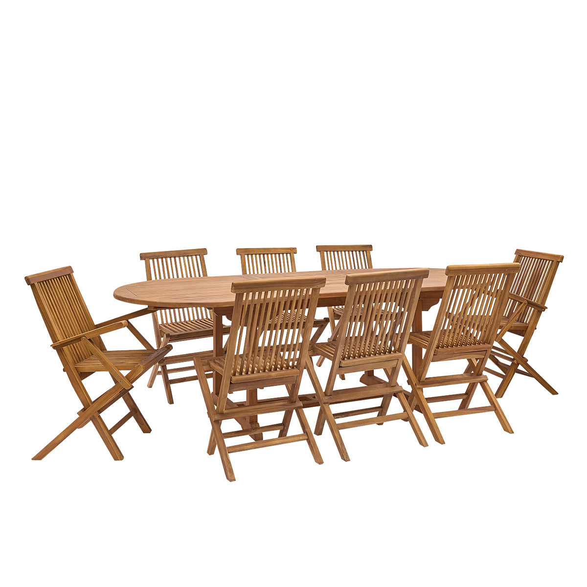 BALI - Tavolo da giardino allungabile in teak massello oliato 8/10 pers.