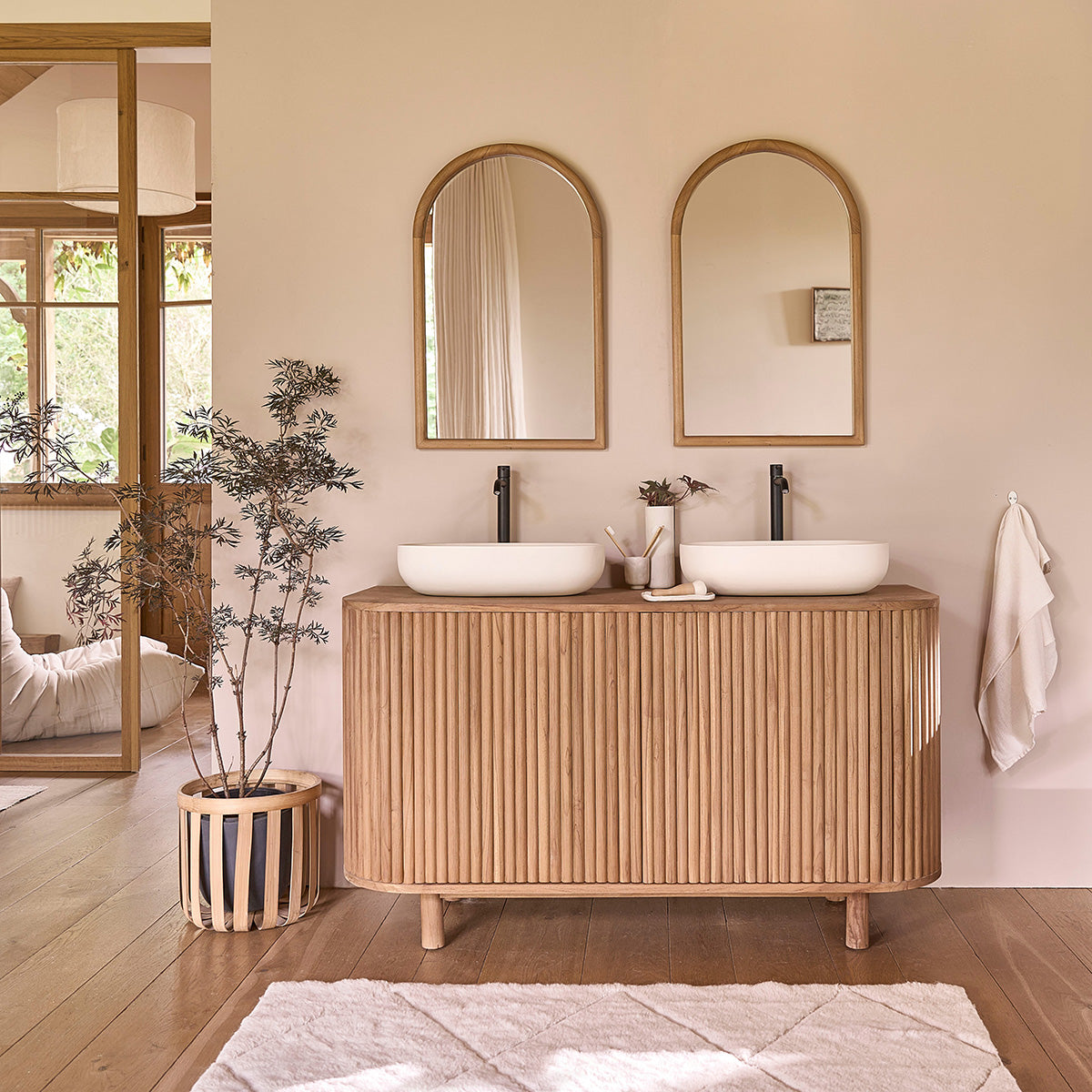 COLINE - Mobile da 140 cm in teak massello