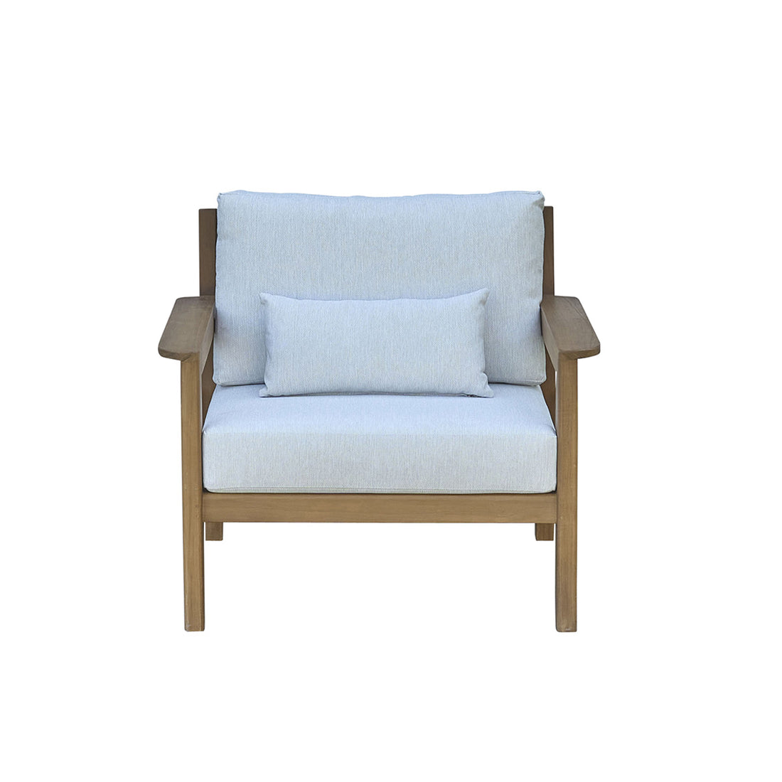 MAORA - Poltrona da giardino in teak massello con cuscini