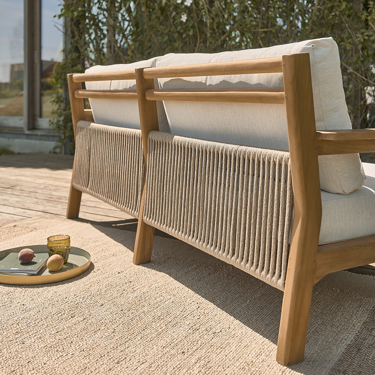 MAORA - Divano da giardino in teak massello