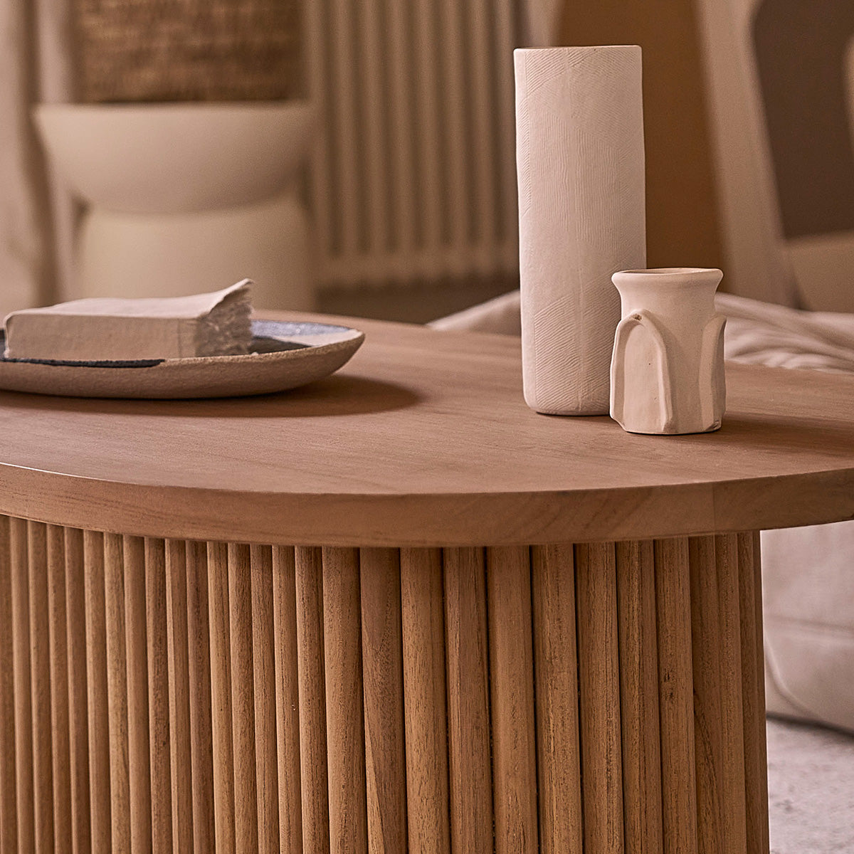 COLINE - Tavolino in teak massello 120 cm