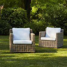 Poltrona da giardino in kubu naturale (set di 2)