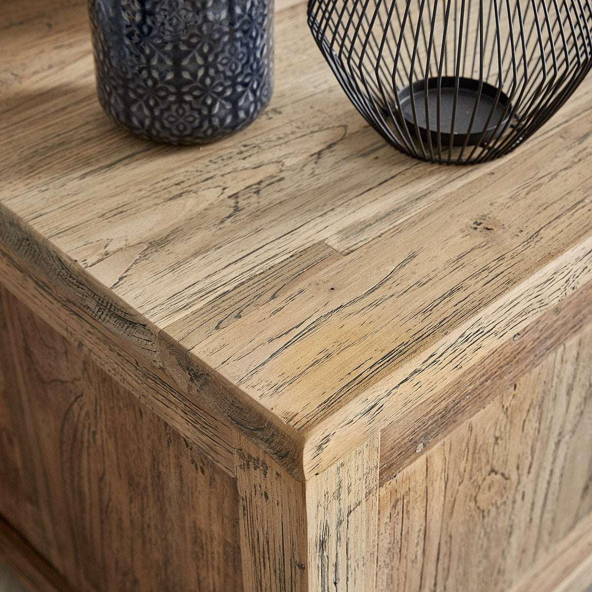 CARGO - Mobile TV in teak massello riciclato 160 cm