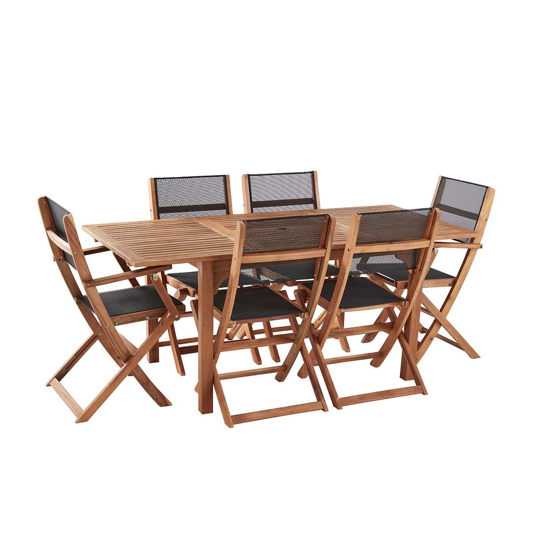 HANOÏ - Mobili da giardino in acacia 6/8 pers.