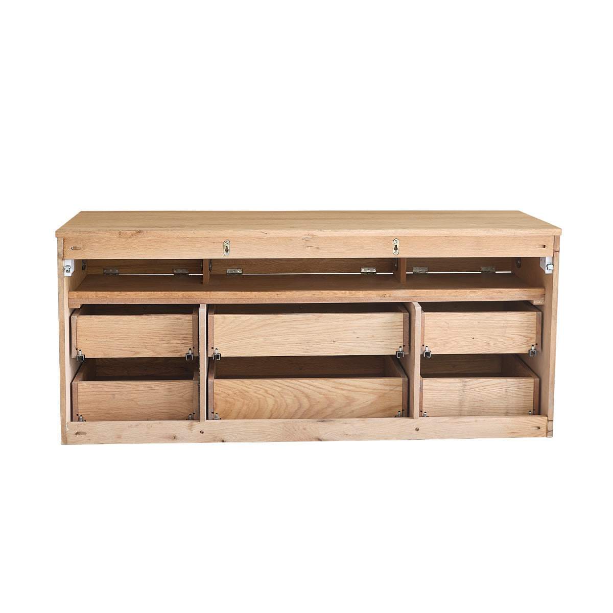 ERNEST - Mobile sottolavabo in rovere massello sospeso 140 cm