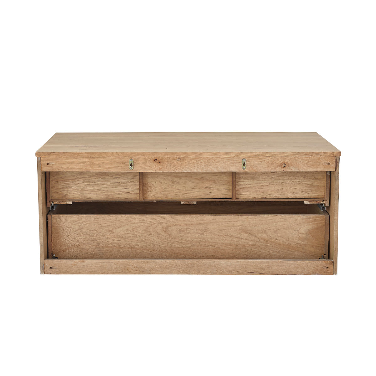 MARGAUX - Mobile sottolavabo in rovere massello sospeso 120 cm
