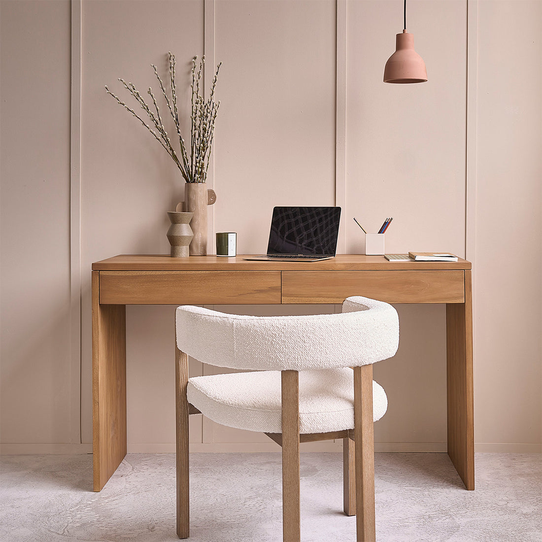 TRISTAN - Scrivania in teak massello 130 cm