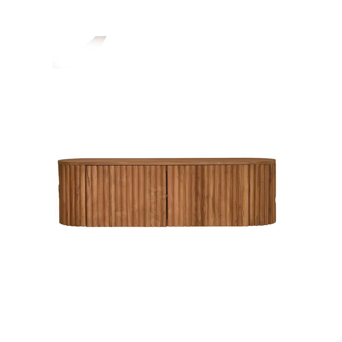 BELIZE - Mobile porta TV a parete in legno di teak da 140 cm