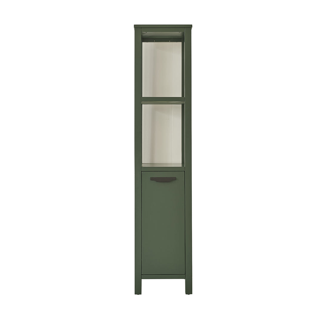 OLIVIA - Colonna bagno verde in legno di acacia 160