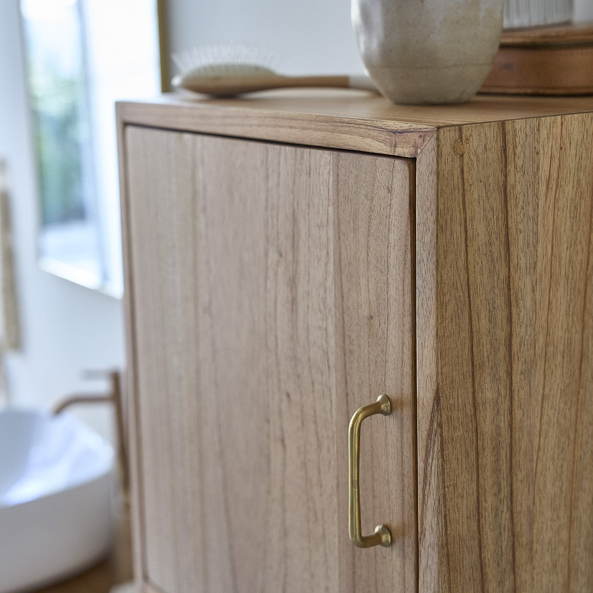 FIFTIES - Colonna da bagno in mindi massello 150 cm