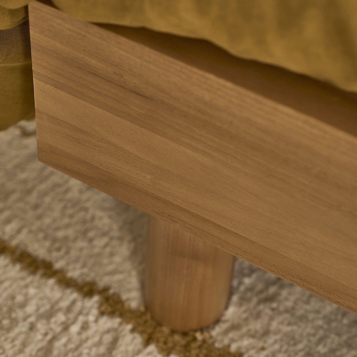 Collezione Gustave - Letto in teak massiccio da 180 cm con rete