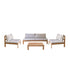 Set di mobili da giardino basso in teak massello a righe
