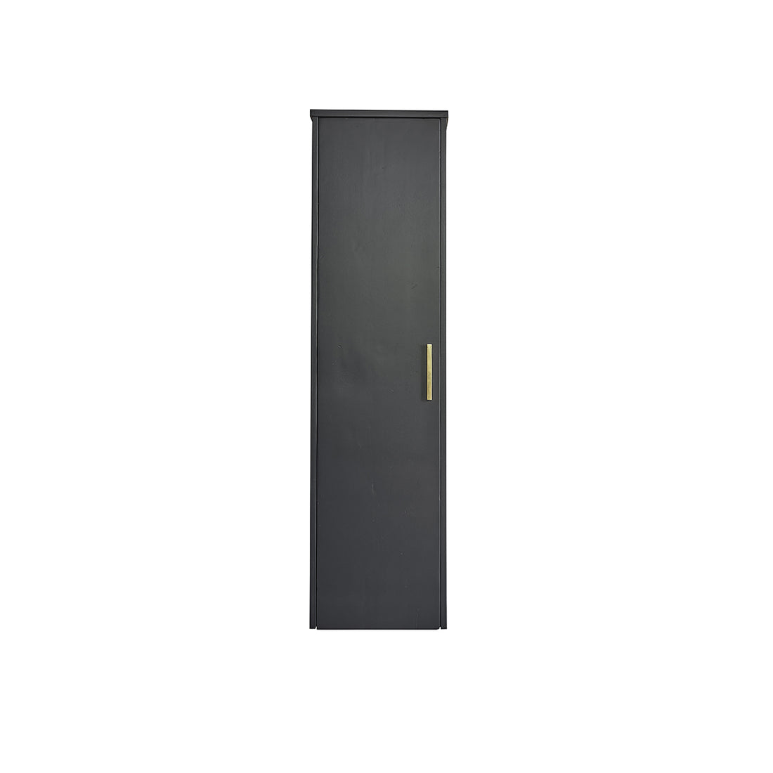 LUNA - Colonna bagno nera in legno di acacia 130 cm