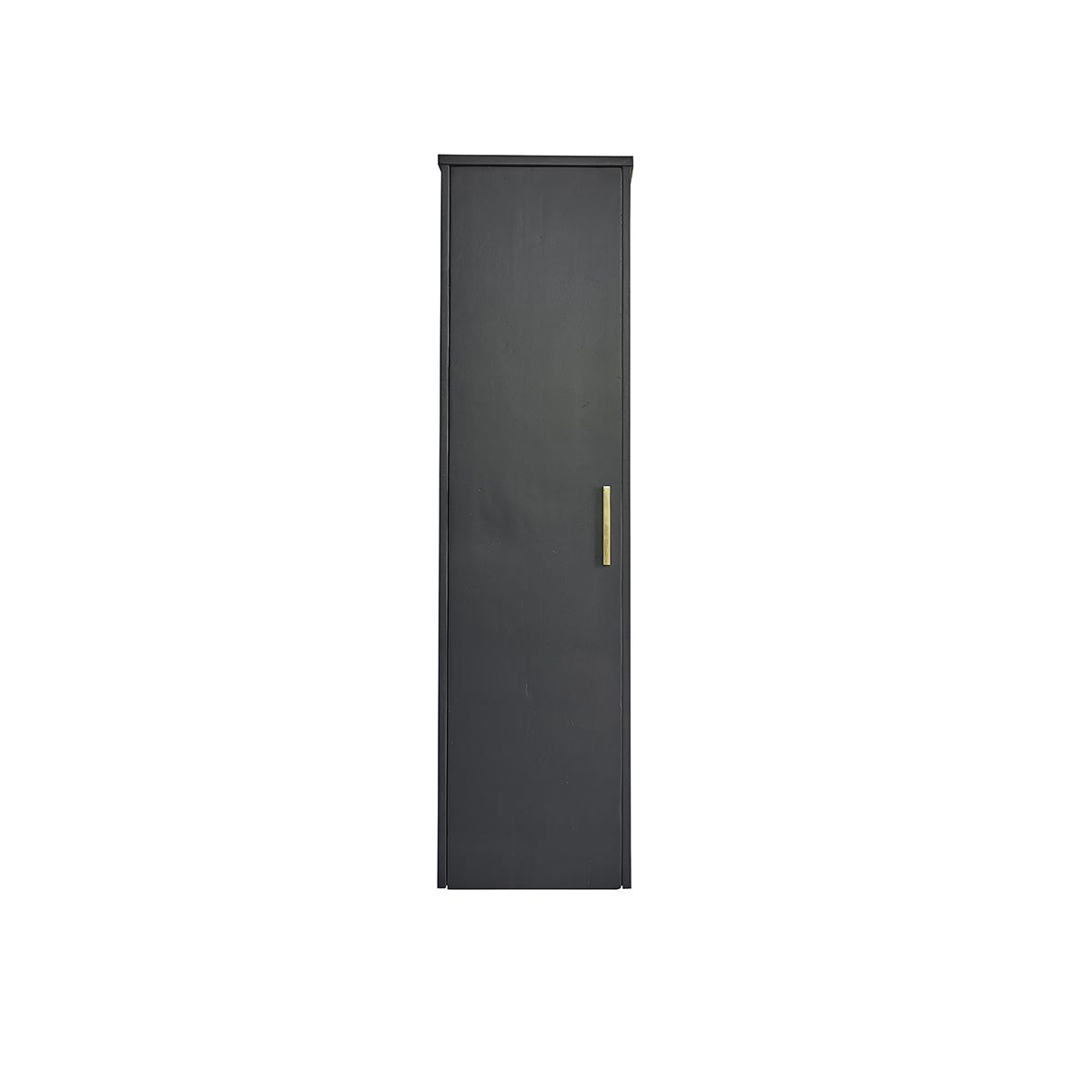 LUNA - Colonna bagno nera in legno di acacia 130 cm