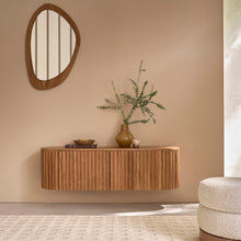 Mobile porta TV a parete in legno di teak da 140 cm