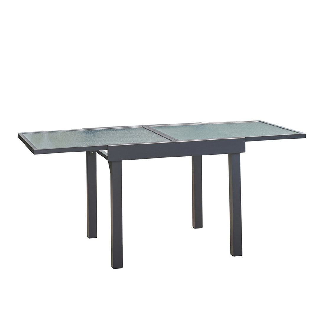 MODULO - Tavolo da giardino allungabile in alluminio grigio 4/8 pers.
