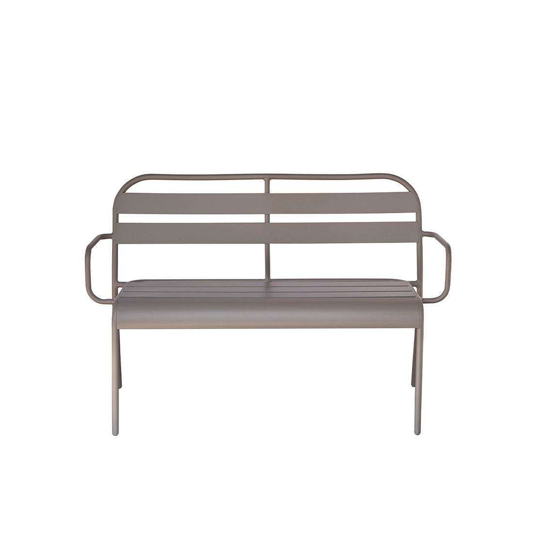 ZÉPHIR - Panca in alluminio grigio 118 cm