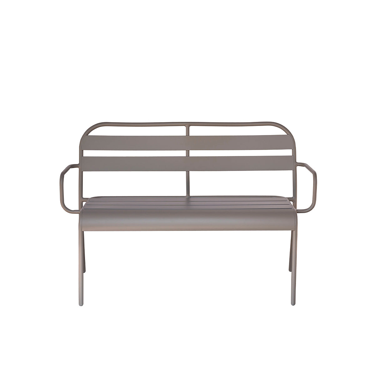 ZÉPHIR - Panca in alluminio grigio 118 cm