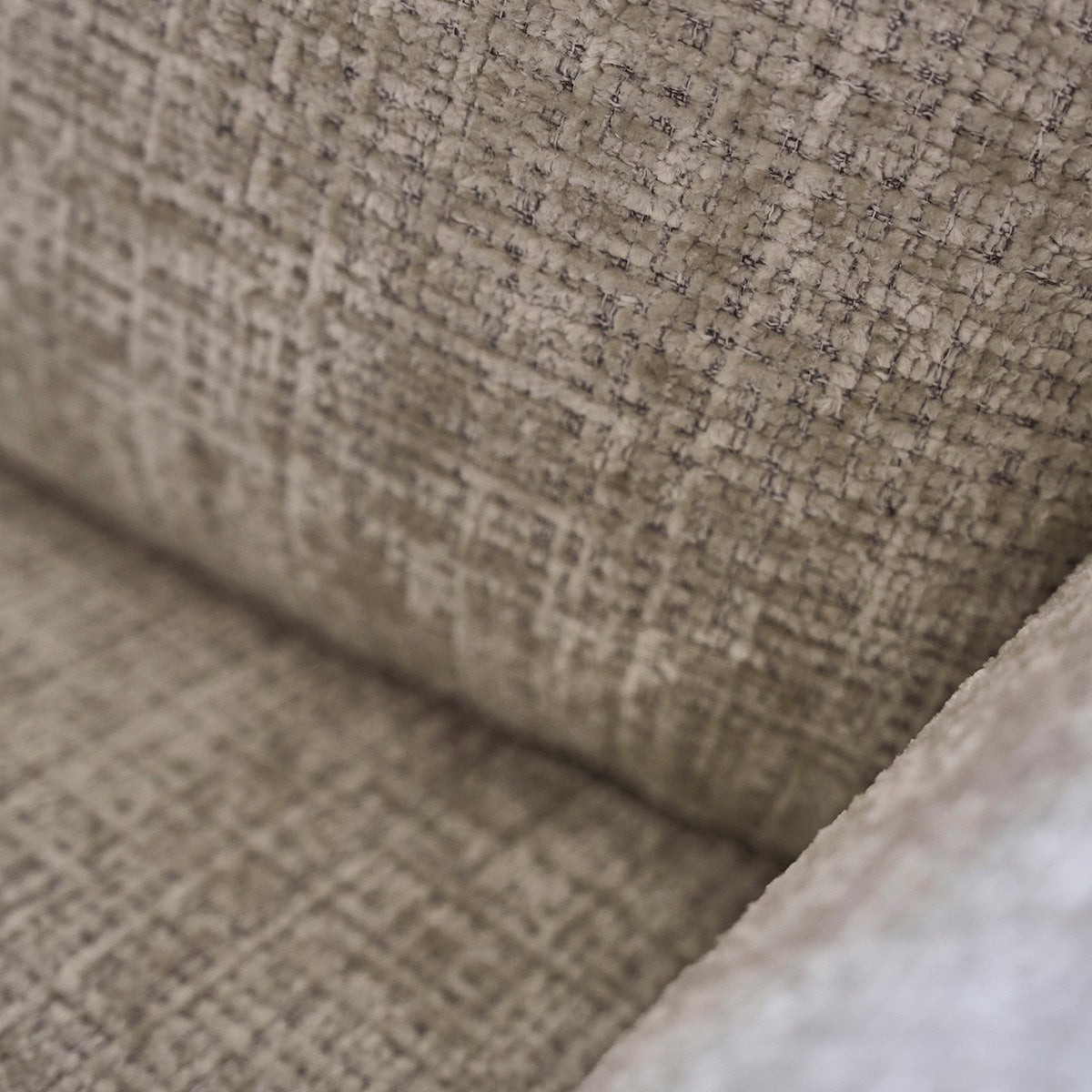 HECTOR - Divano dritto a 3 posti in velluto testurizzato beige