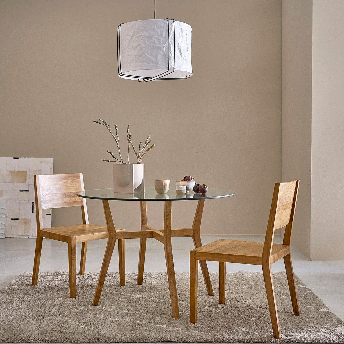 TRISTAN - Set di 2 sedie in teak massello