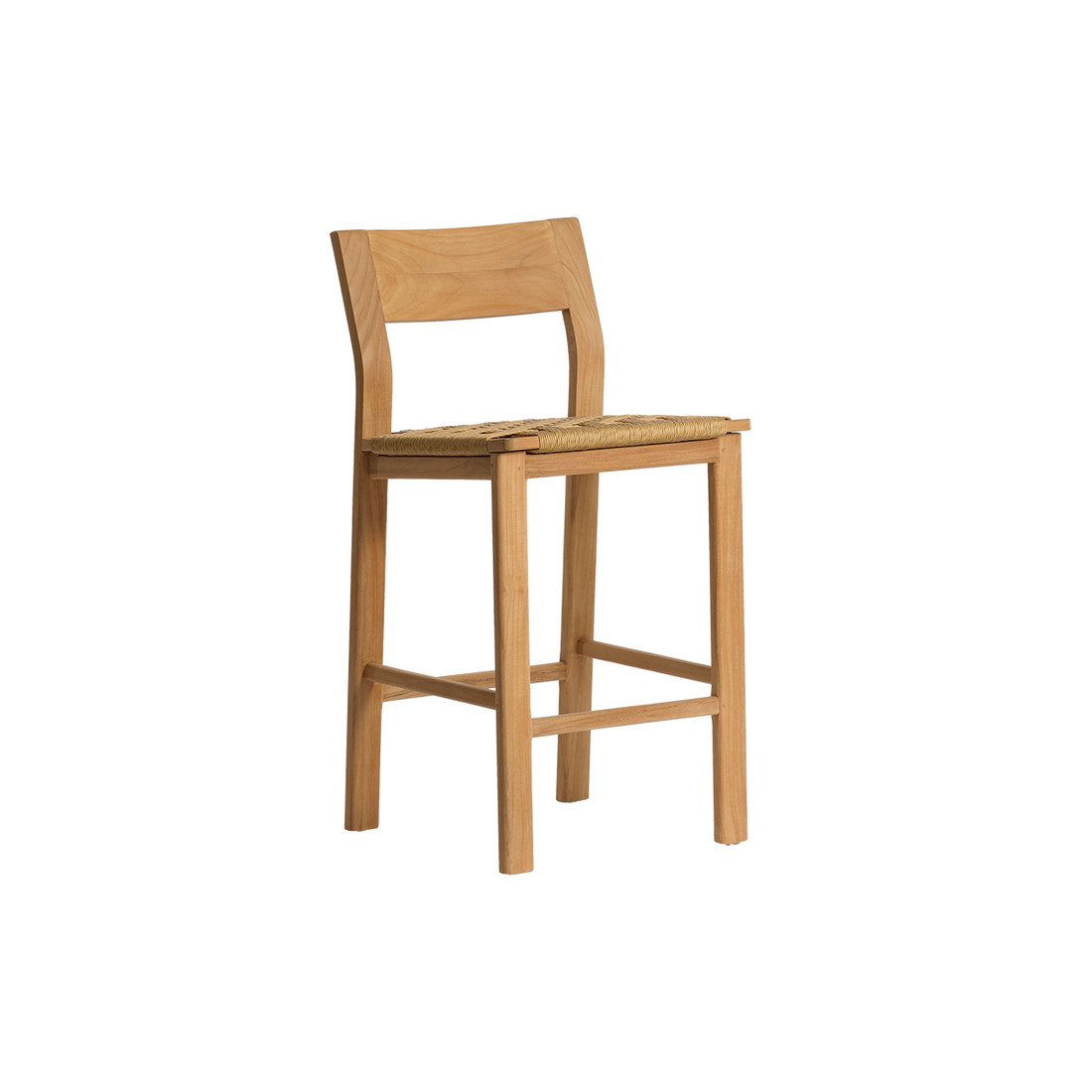 PIANA - Sedia da bar da giardino in teak massiccio di prima qualità